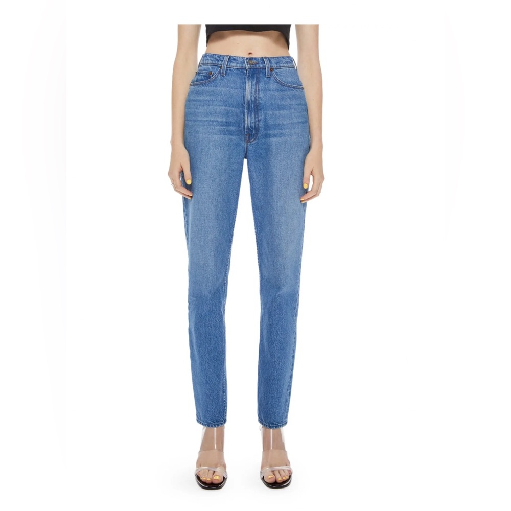 MOTHER SNACKS! High Waist Twizzy Skimp Tapered Straight Leg Jeans